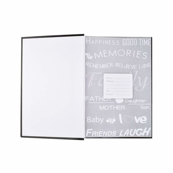 ARPAN Family, Friends Travel/Holiday Destinations/Memory Photo/Picture Album with Memo Writing Area and Decorative Text Design Fit 300 4 x 6-Inch / 10x15cm Photos (Black Text Design) - Image 4