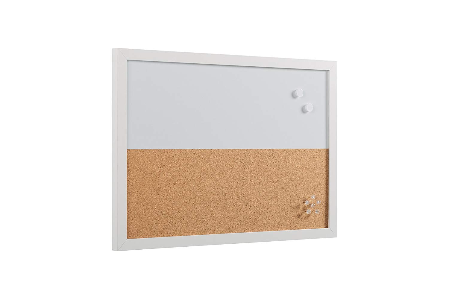 Bi-Office Combo Magnetic Whiteboard Magnetic Dry Wipe/Cork Memo Board Elements White MDF Frame, 60 x 40 cm - Image 2