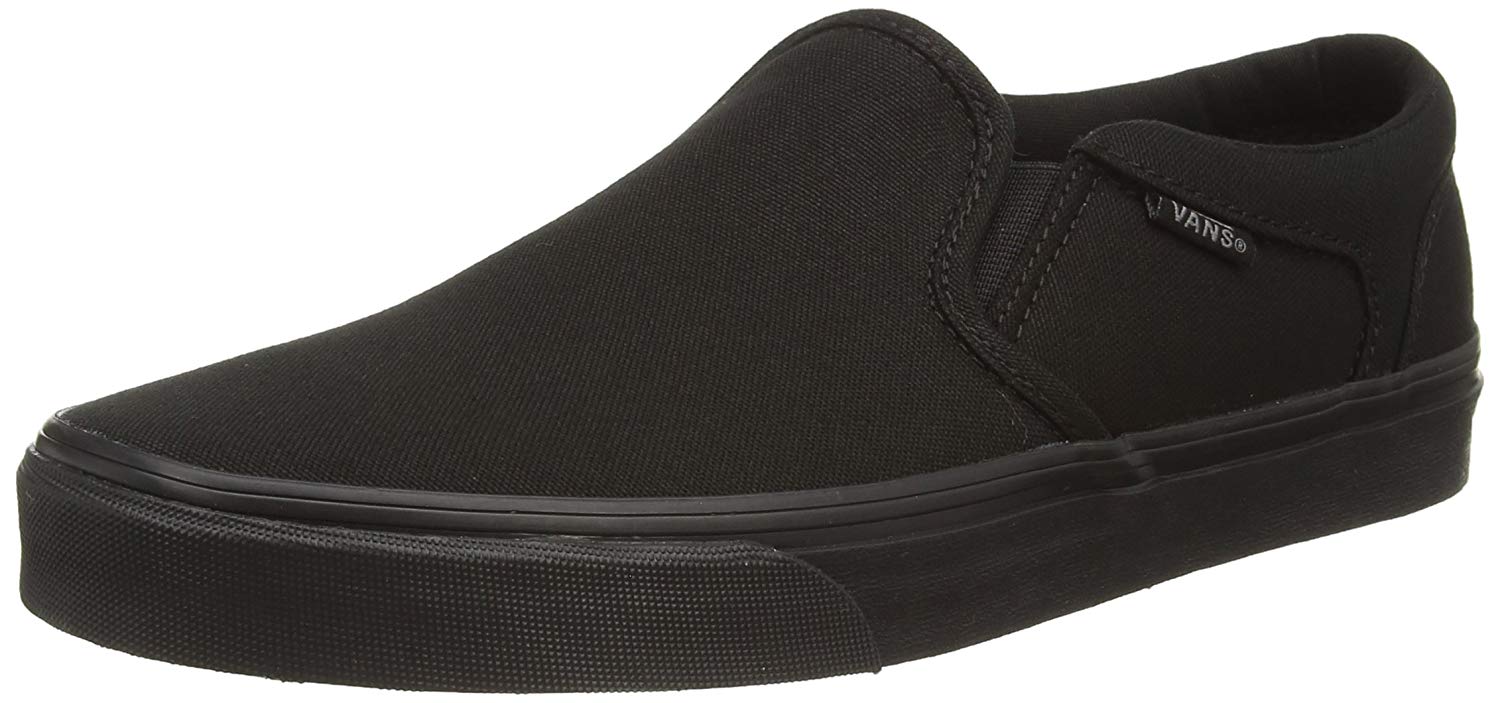 Vans Men's Mn Asher Sneaker, Black Canvas Black B, 12 UK, Canvas Black Black