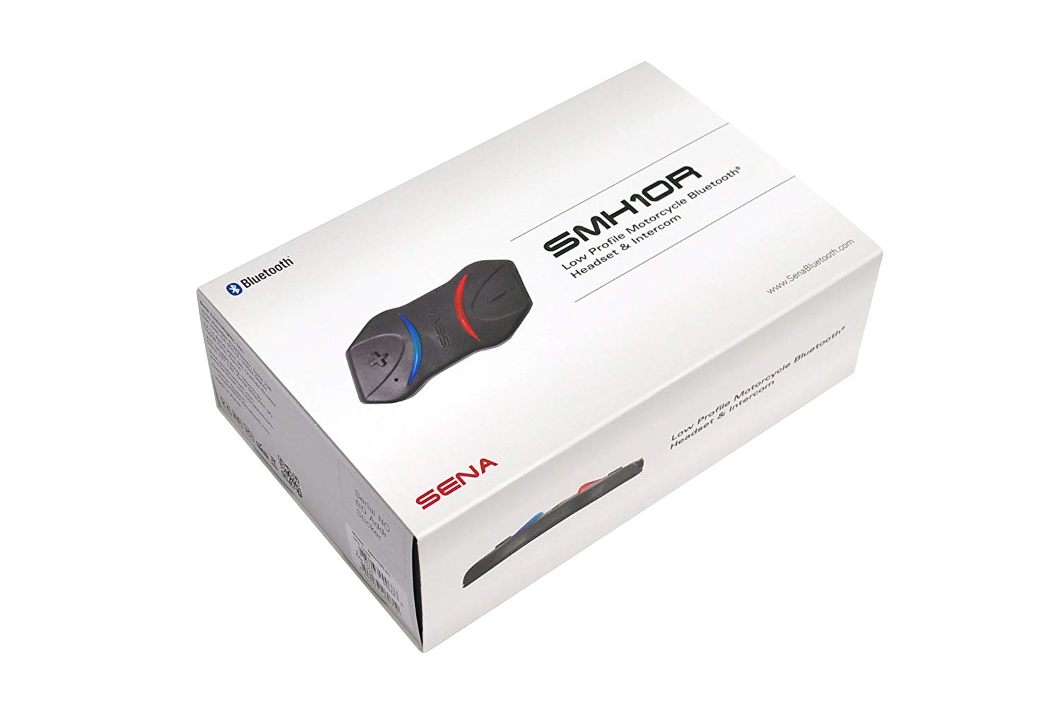 Sena SMH10R Low Profile Motorcycle Bluetooth Headset & Intercom, Black Silver, Single - Image 2