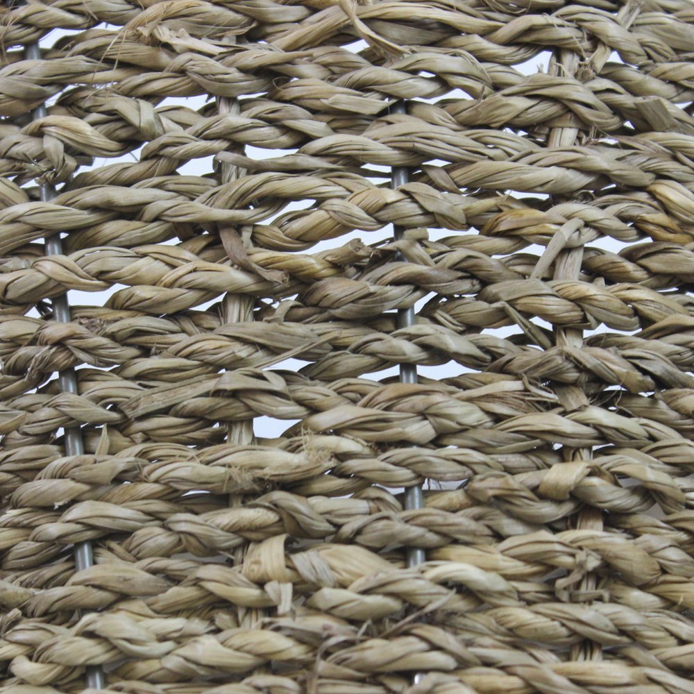 JVL Natural Round Seagrass Waste Paper Basket, 25 x 25 x 28 cm - Image 4