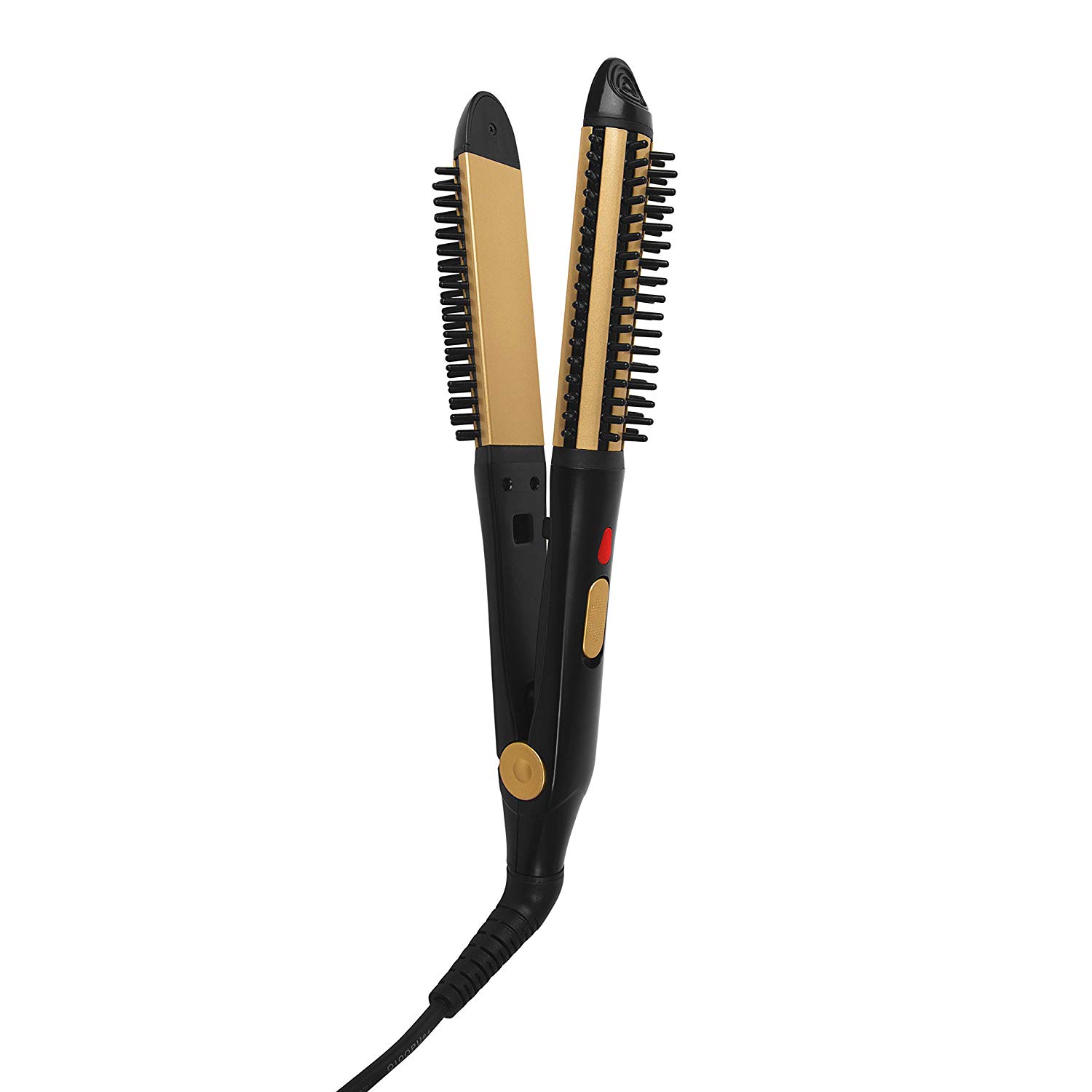 Bauer 2 in 1 Hair Styling Tool - Cermaic Hair Straighteners and Curling Brush - All Hair Types - Fast Gentle Heat - Easy to Use - Image 4