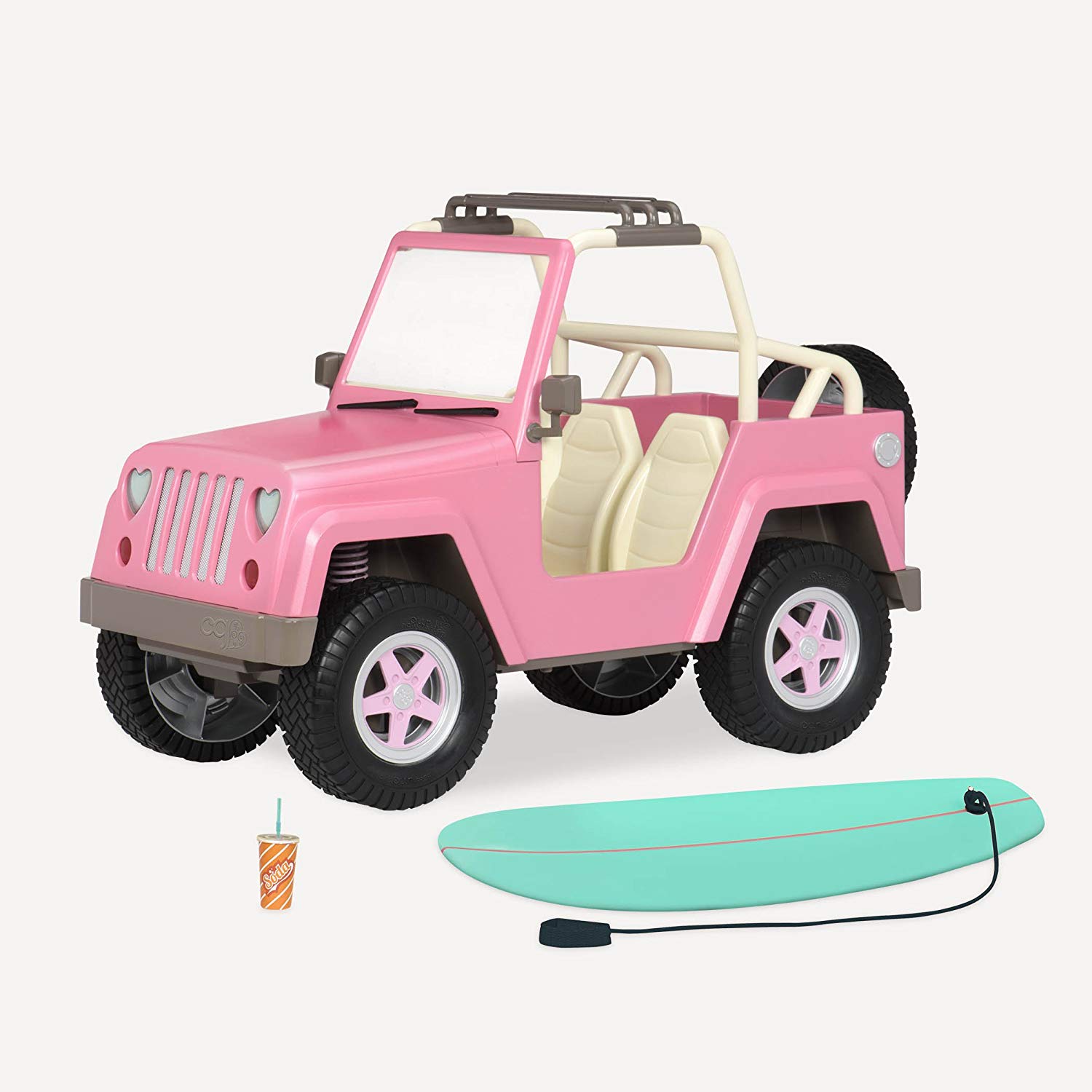 Our Generation, OG Off Roader 4x4-18-Inch Doll Accessories, Vehicle Playset, Jeep With Bluetooth Speaker, Pretend Play
