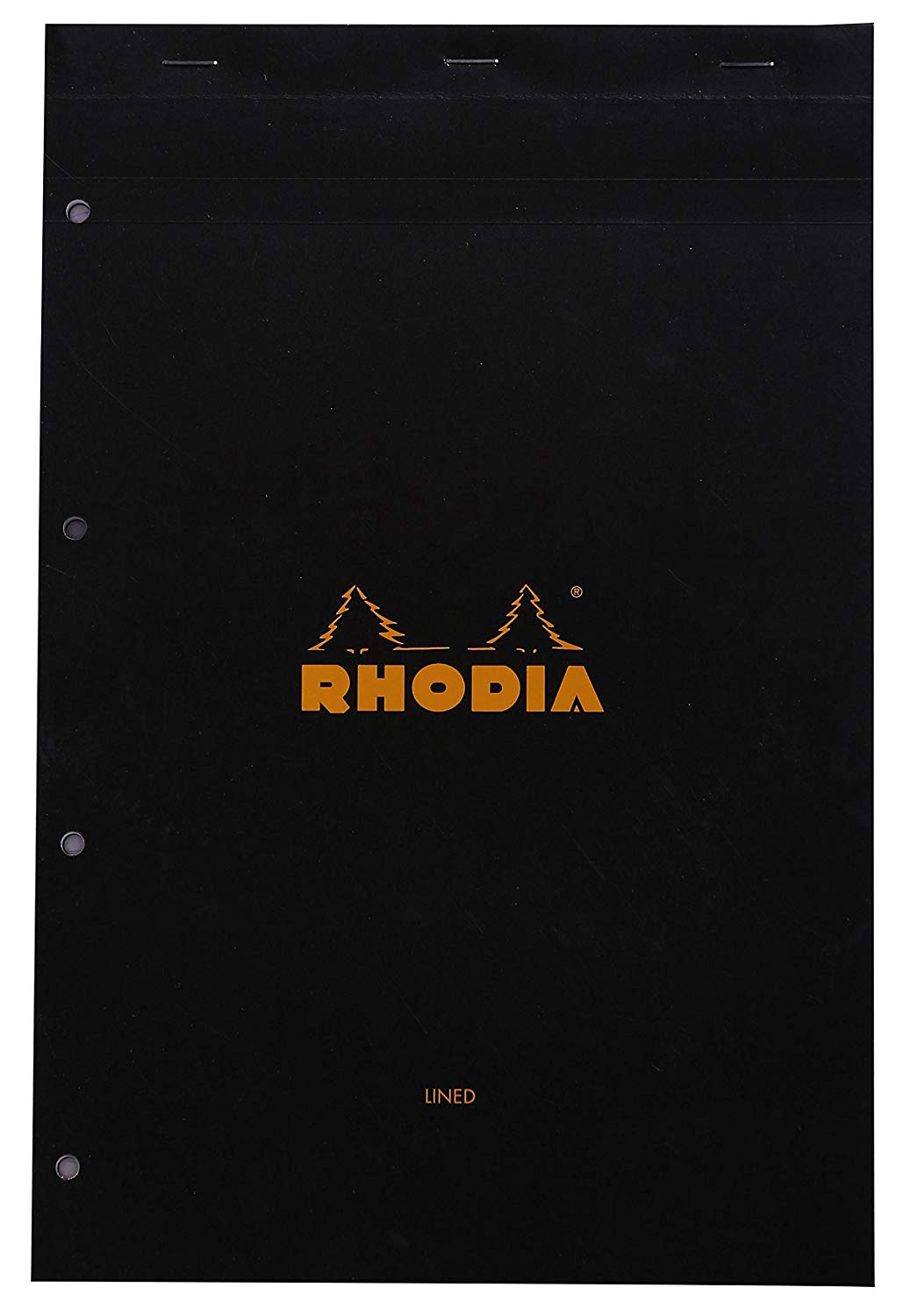 RHODIA 206009C, Stapled Notepad N°20 Black, A4+, Ruled, 80 Detachable Sheets 4-Hole Punched, 80G White Clairefontaine Paper - Image 2