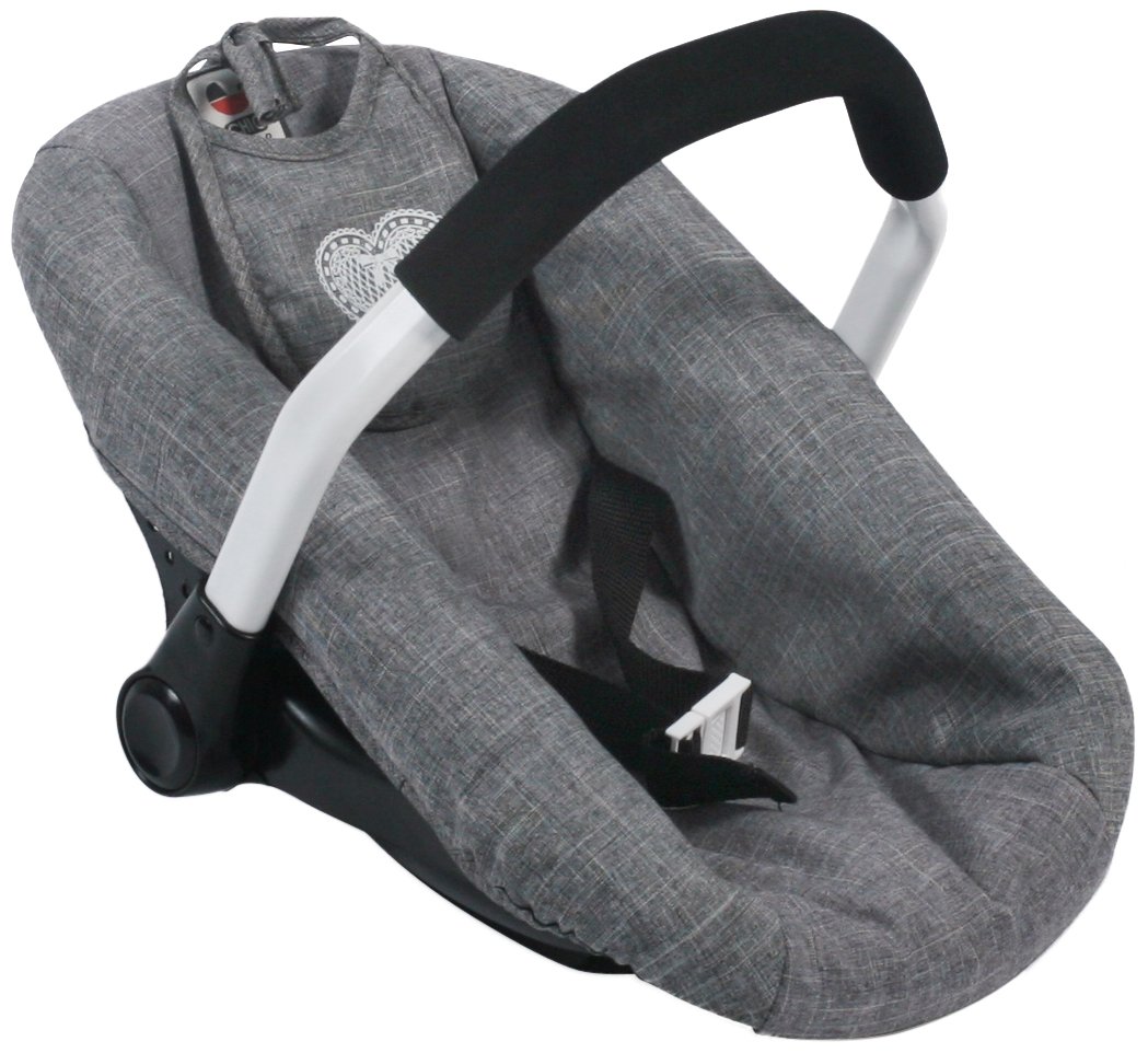 Bayer Chic 2000 708 76 Car Seat for Baby Dolls Jeans Grey, 50 cm