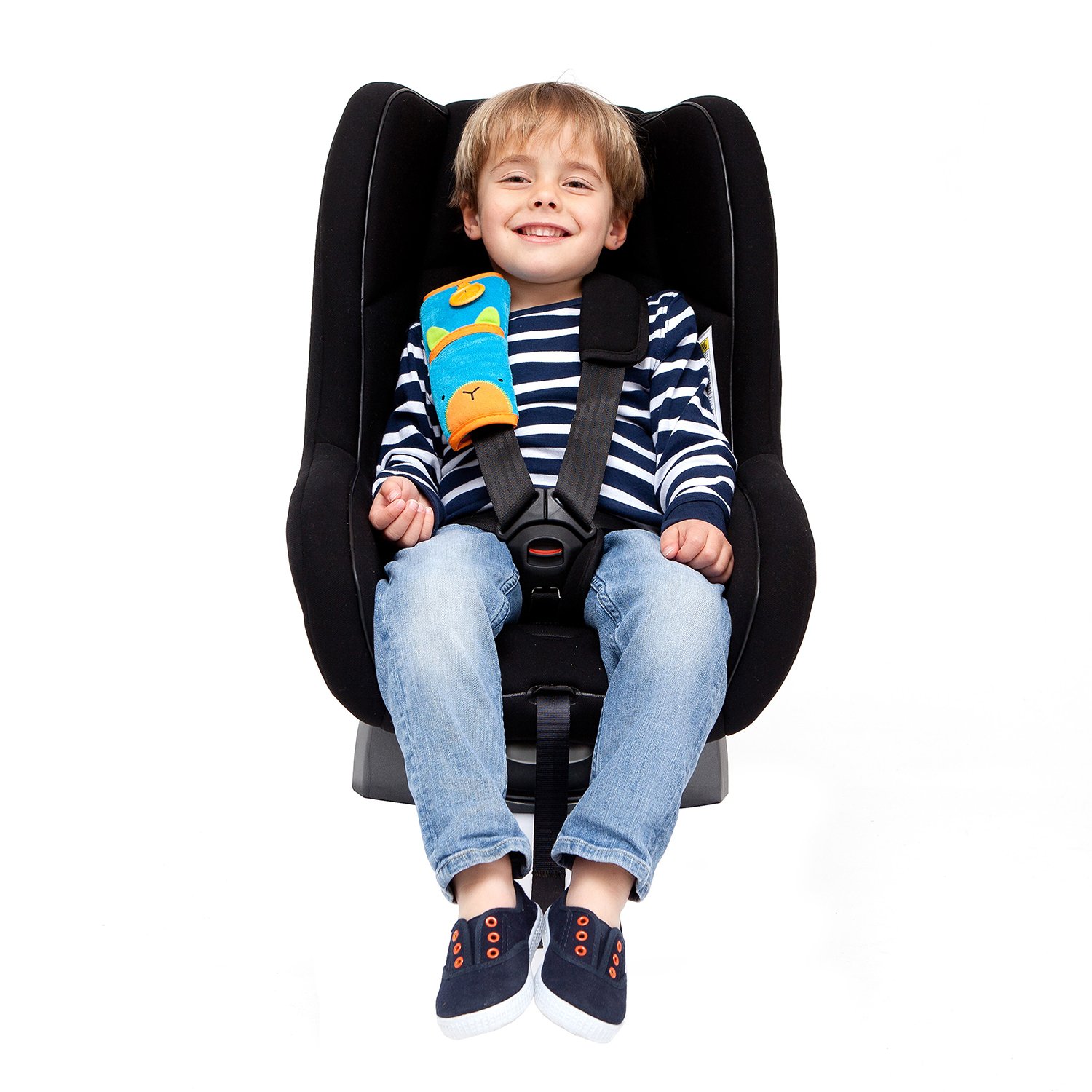 Trunki Seat Belt Pads for Kids, Snoozihedz (Blue) - Image 3