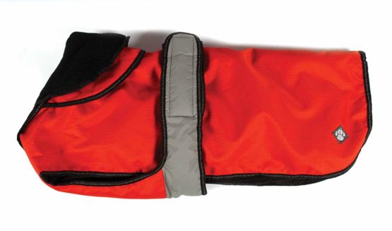 Dog Coat 2 In 1 Orange Dot 16"