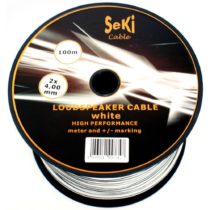 Loudspeaker Cable 2 x 4.00 mm² 100 m White CCA Audio Cable Box Cable