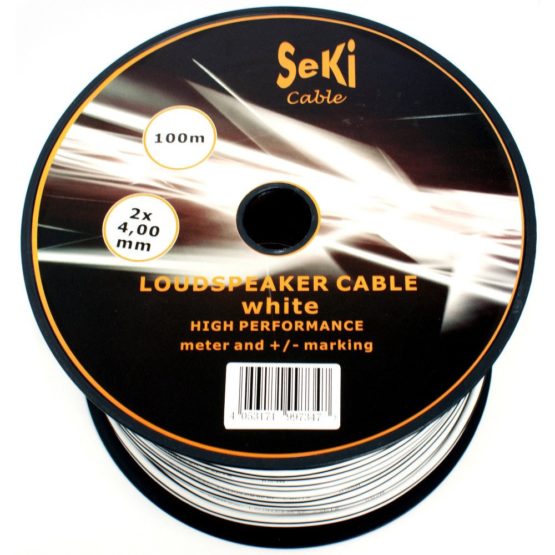 Loudspeaker Cable 2 x 4.00 mm² 100 m White CCA Audio Cable Box Cable