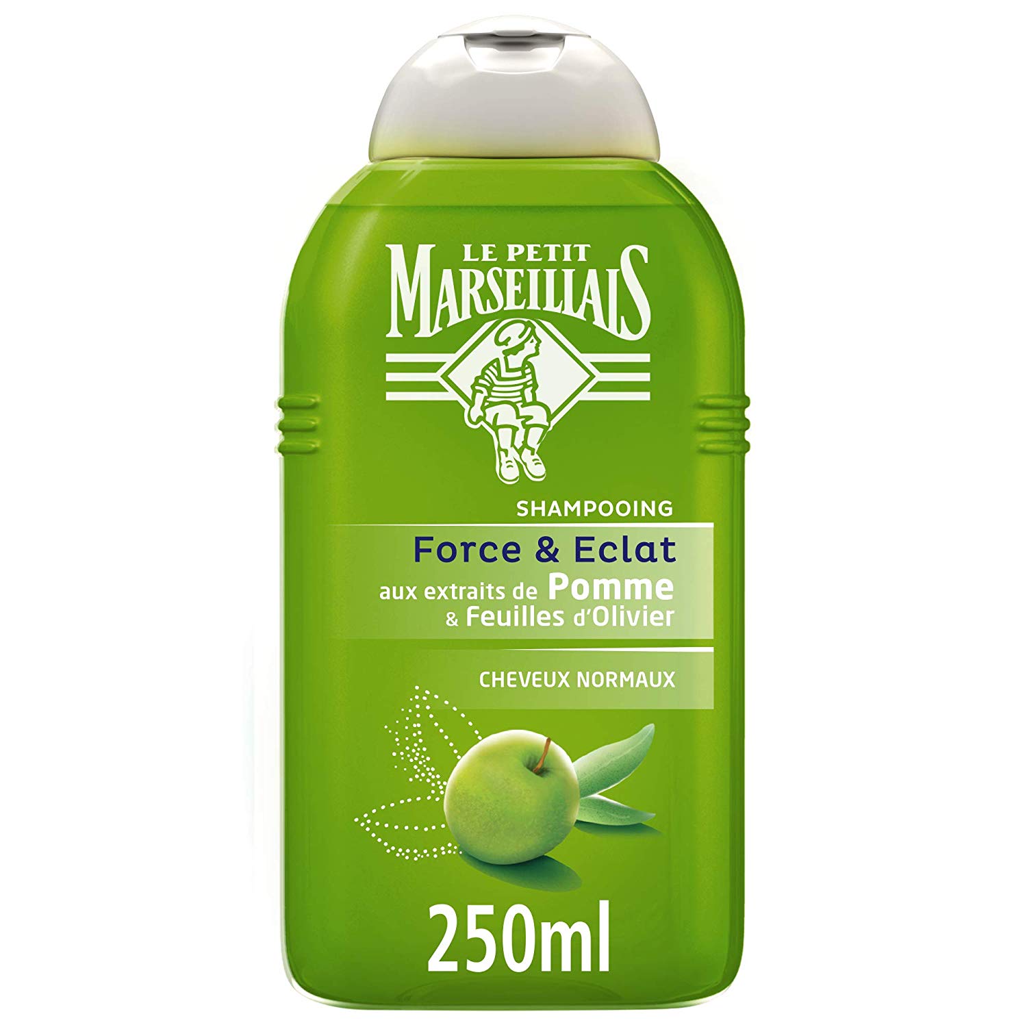 Le Petit Marseillais - Shampoo for Normal Hair - Apple and Olive Tree - 3x 250 ml Bottles, other, 250 ml (Pack of 3)