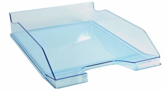 Exacompta Letter Trays A4 + Pack of 6 Turquoise Glossy Transparent