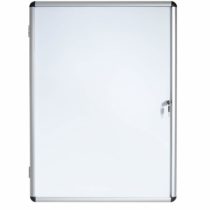 Bi-Office Enclore Display Board Magnetic Home Display Cabinet White 500x674 White