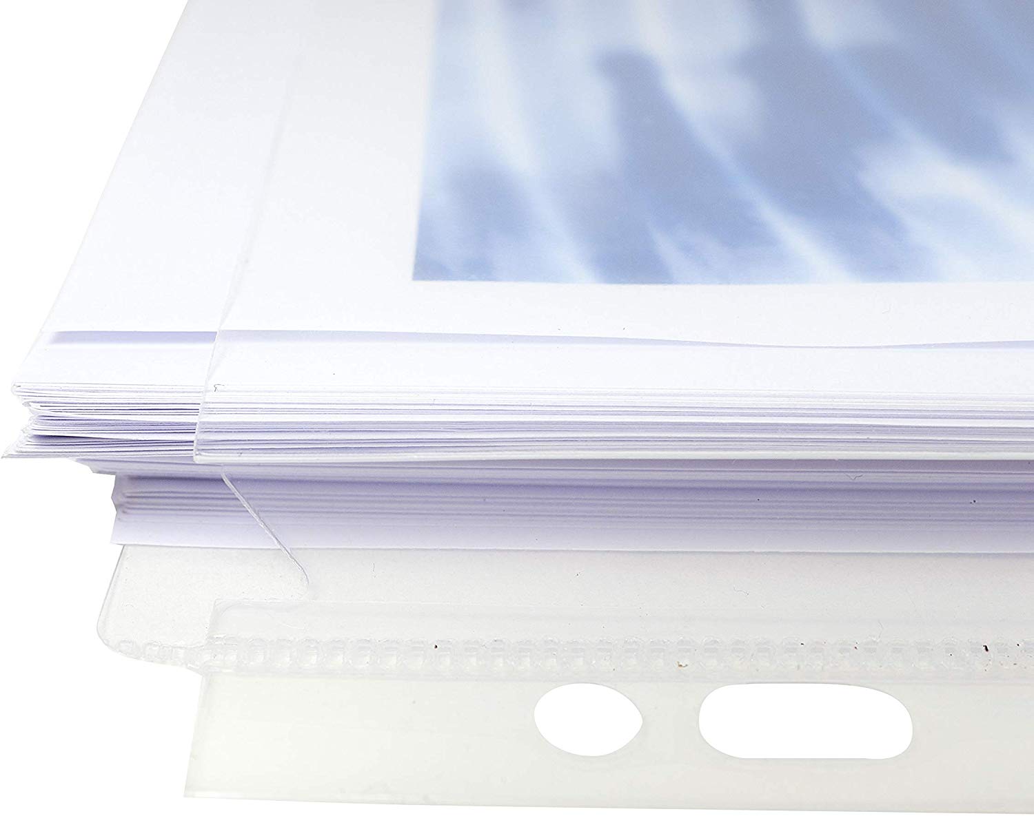 Exacompta, Ref 5507E, PP Expanding Punched Pockets, Suitable for Holding A4 Documents, 25mm Gusset & Flap - Image 3