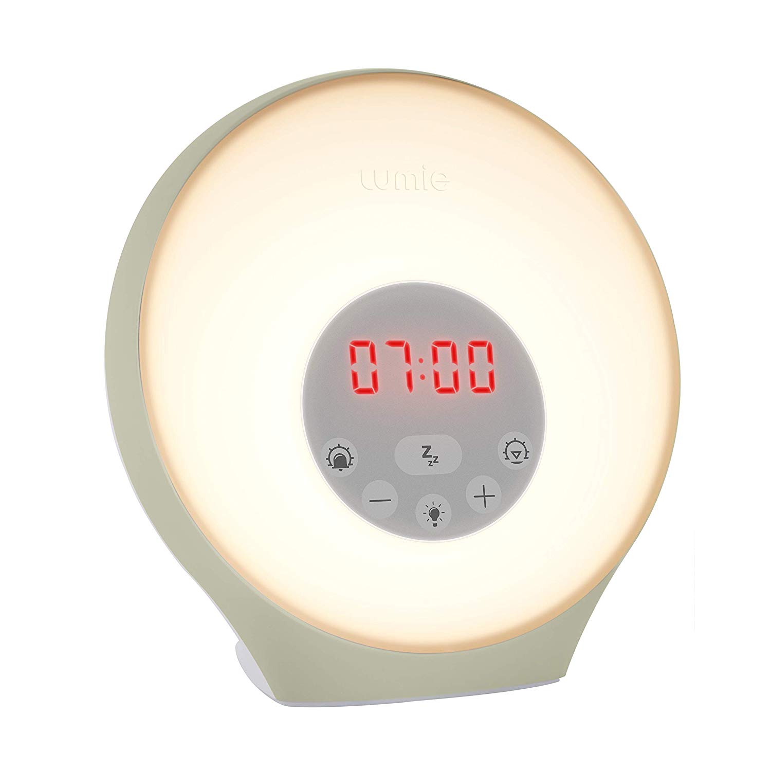 Lumie Sunrise Alarm - Sunrise Wake-up Alarm, Sunset Sleep Feature, Sounds and Mood Lighting, White, 9 x 17 x 18 cm