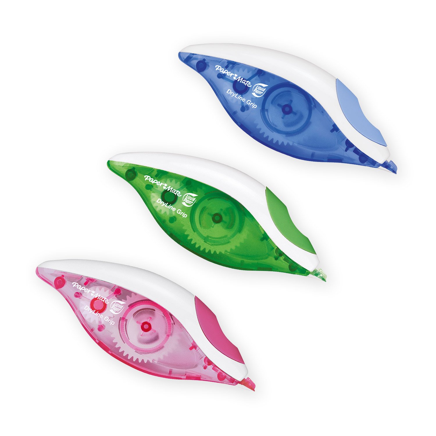Paper Mate Liquid Paper DryLine Grip Correction Tape, Assorted, Pack of 4 - Image 2