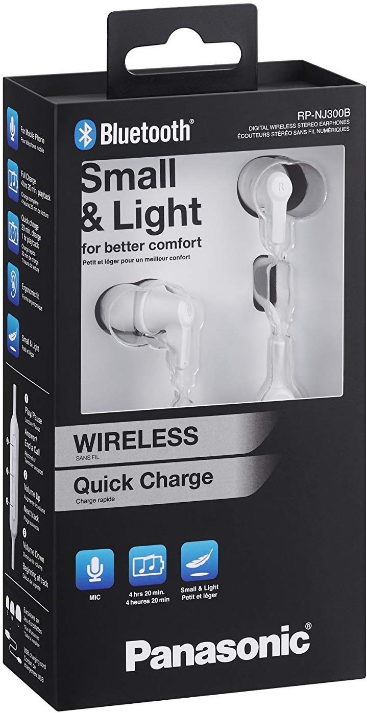 Panasonic RP-NJ300BE-W Earbuds Earphones - White, 4.5 x 8.5 x 16 cm - Image 4