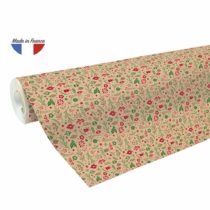Clairefontaine Recycled Kraft Long Roll Wrapping Paper, 50 m x 0.70 m - Christmas