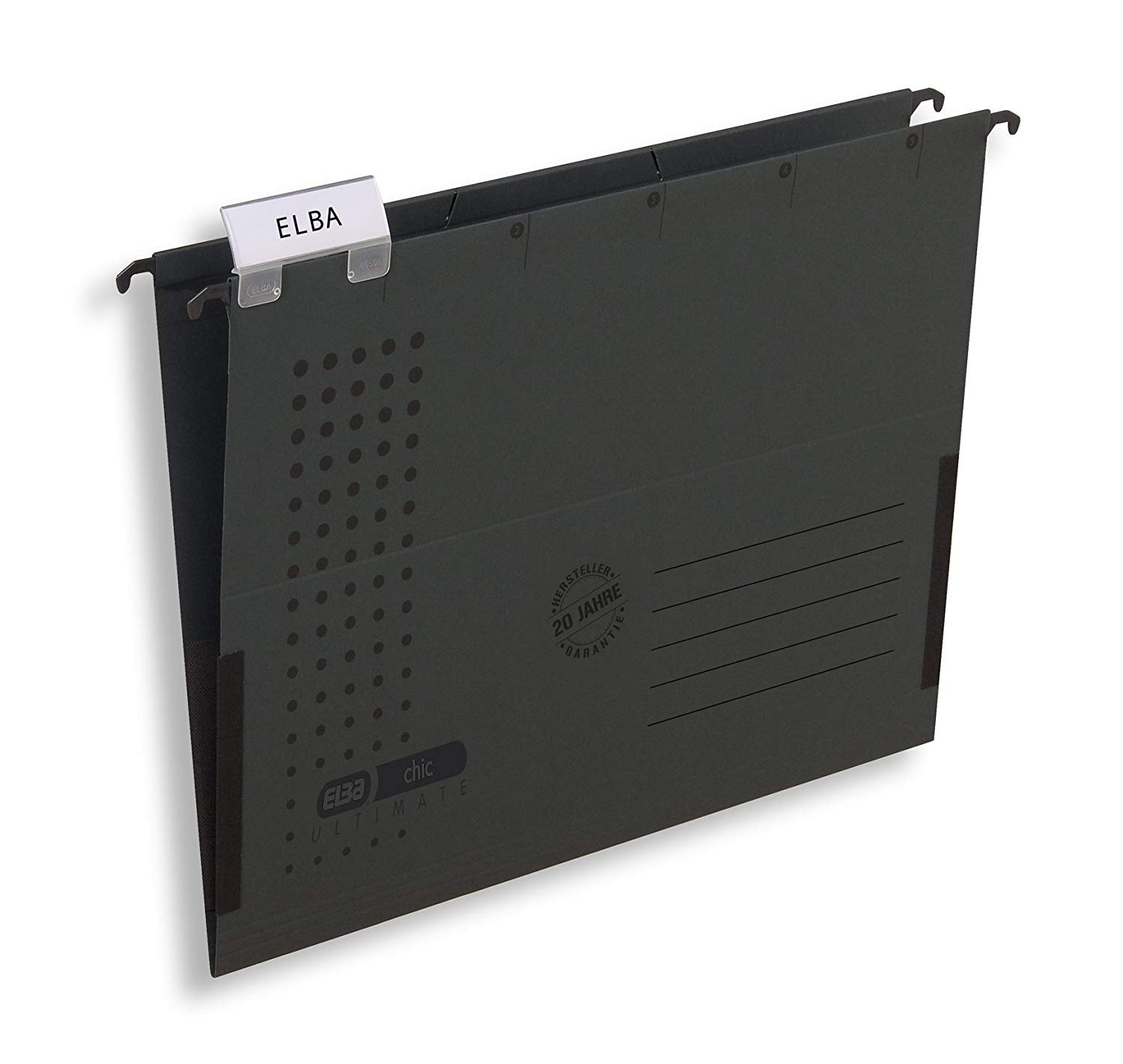 Elba Chic Ultimate 85743AZ Suspension File with Closed Sides and Linen Edge Protectors Pack of 25 Anthracite - Image 2