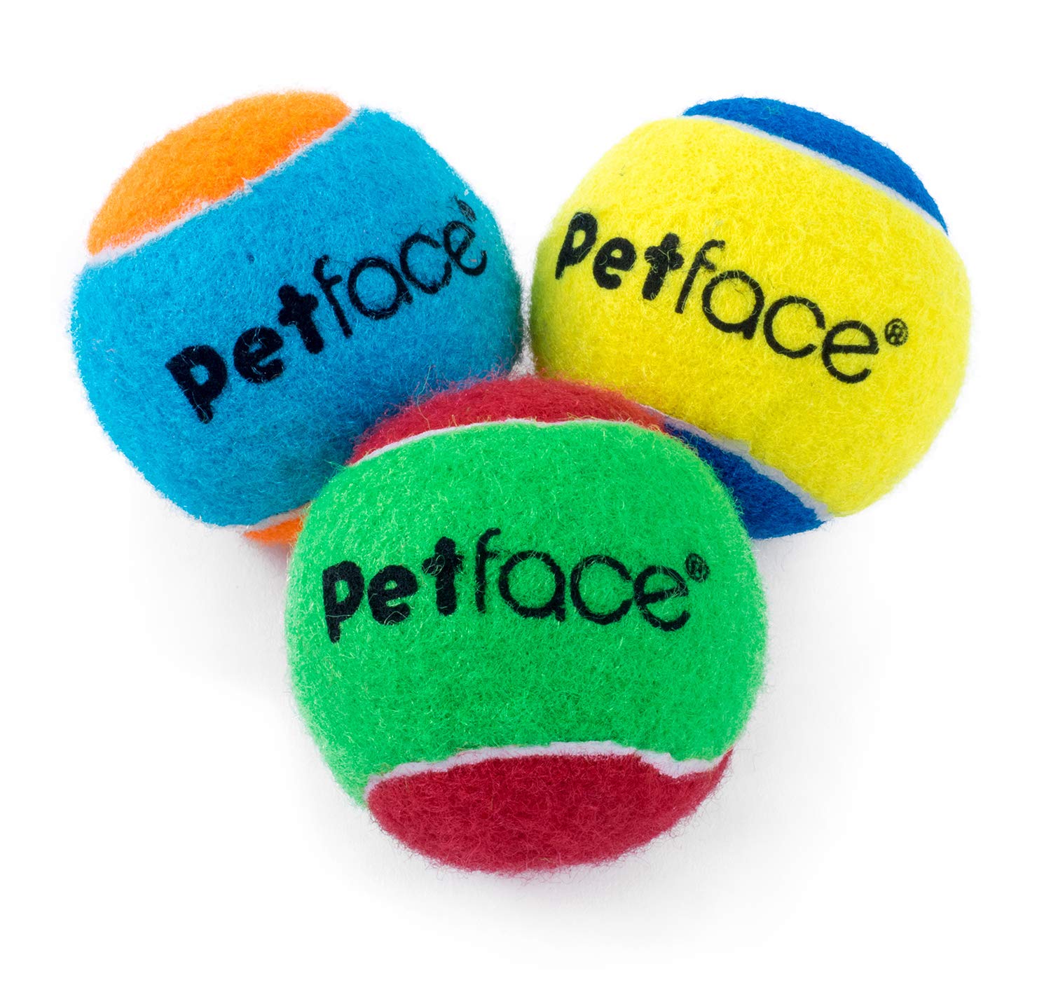 Petface Squeaky Tennis Ball, Multicolour, Pack of 20