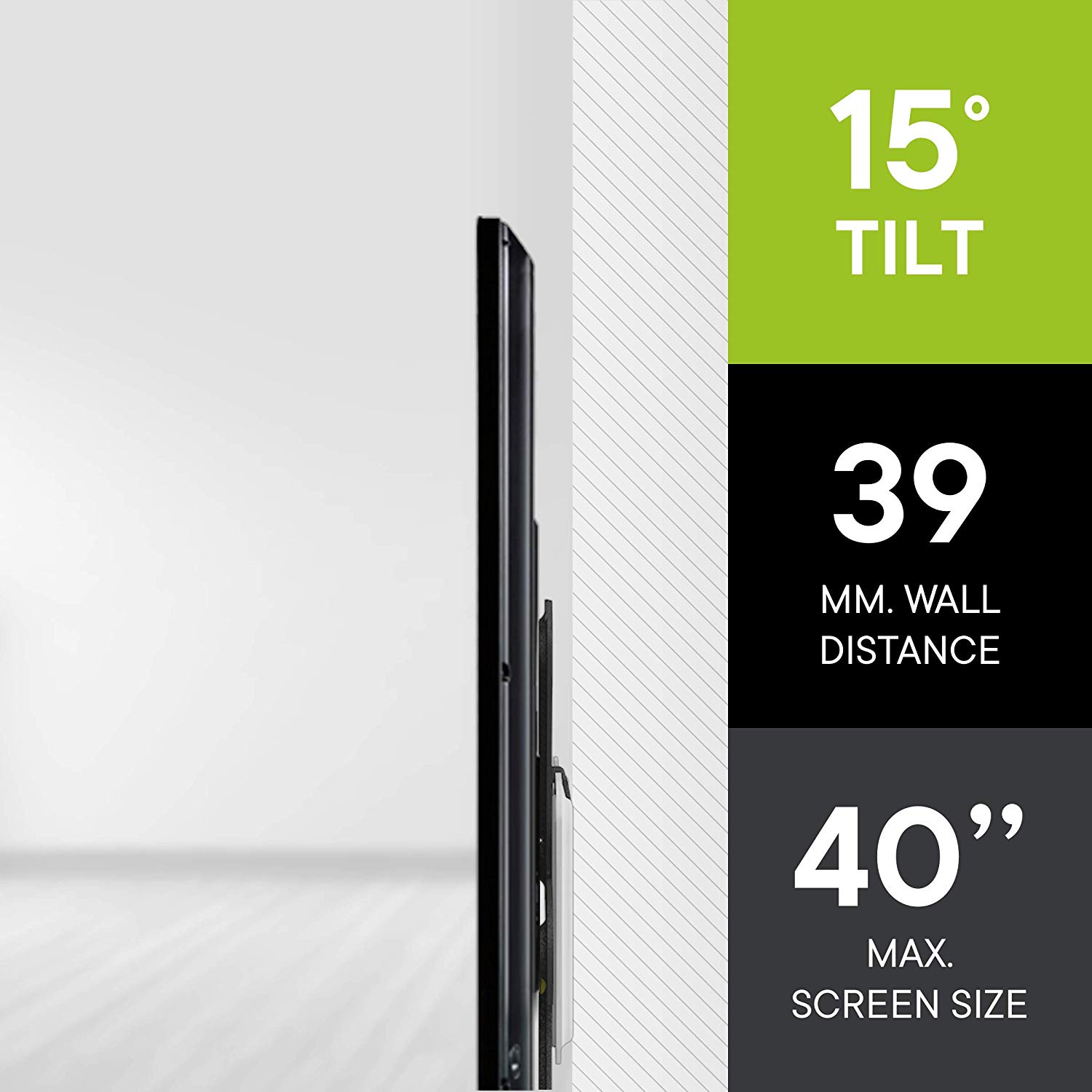 One For All TV Bracket, Tilt (15°) Wall Mount, Screen size 13-43 Inch, For All types of TVs (LED LCD Plasma) - Image 3