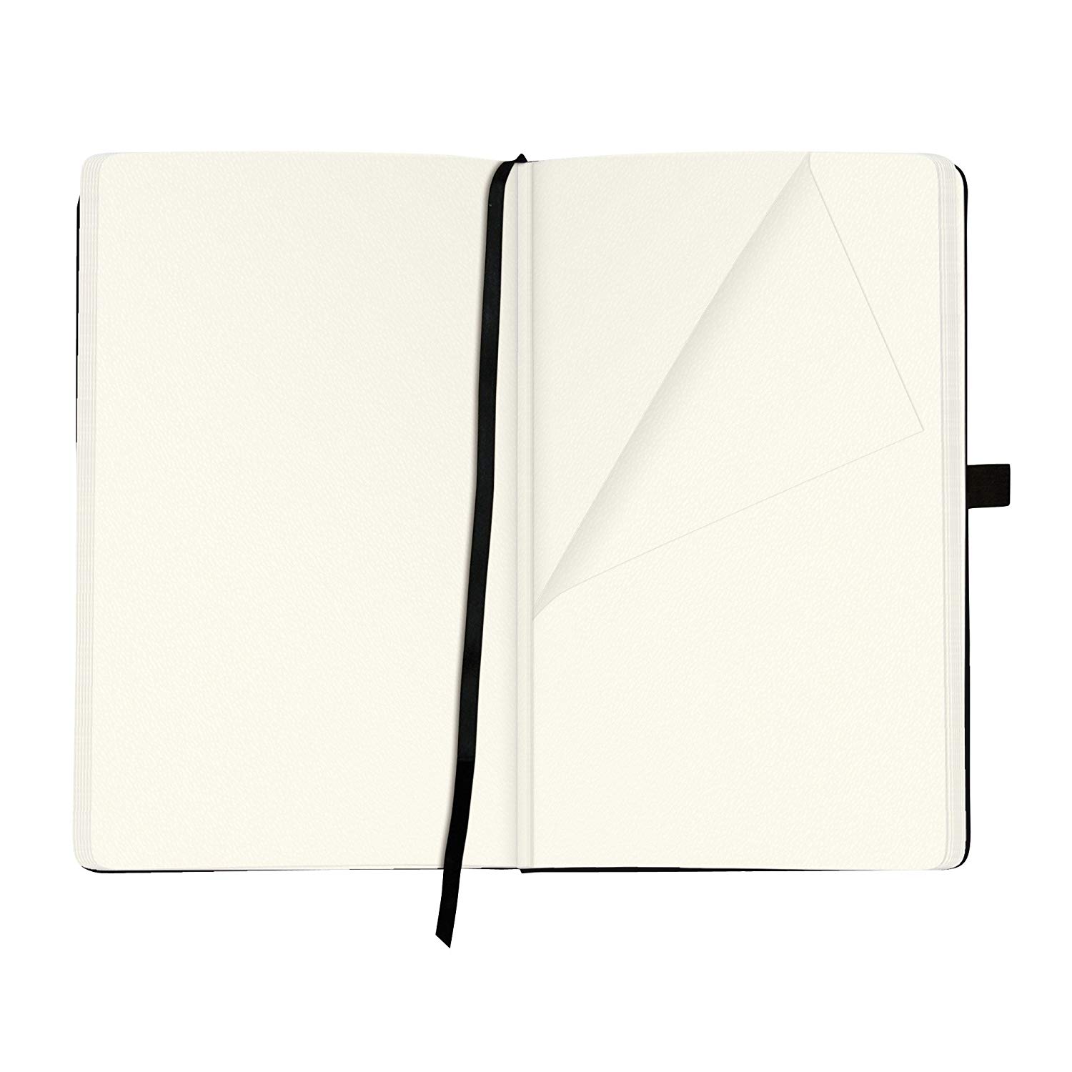 Herlitz A5 Blank My Book Classic Hardcover Notebook with Book Ribbon and Pen Loop - Black, Colour - Image 3