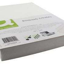 Q-Connect KF00502 A4 Leathergrain Binding Comb Cover - White (Pack of 100)