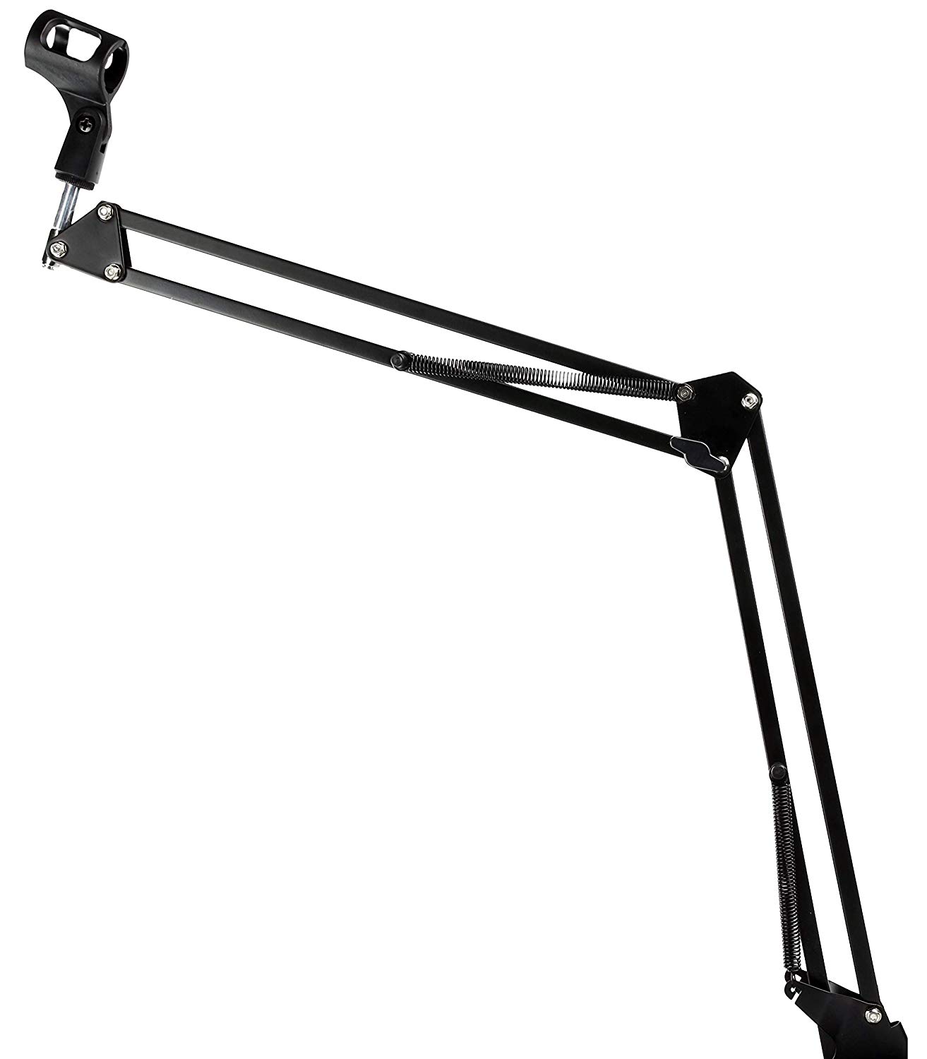 RockJam MS050 Microphone Stand Microphone Scissor Arm Stand Compact Mic Stand made of Durable Steel, Black - Image 3