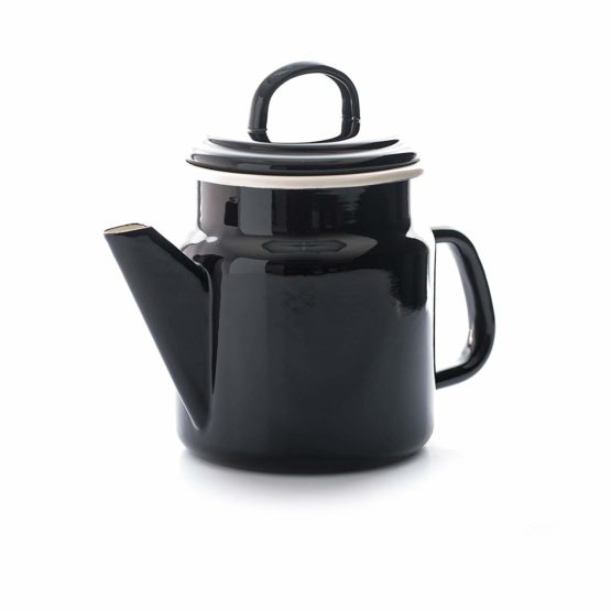 Dexam 17819260 Vintage Home Small Coffeepot 1.2L Black, Enamelled, 1.2 liters
