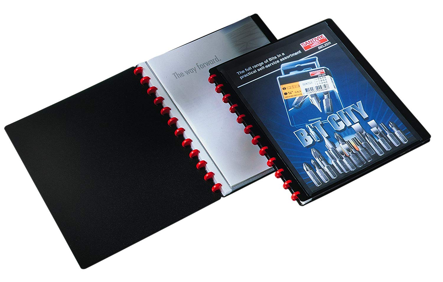 Durable Duralook Easy Plus 242701 Ring Bound Folder with 20 Plastic Wallets made of Polypropylene for A4 Black 260 x 310 mm - Image 2