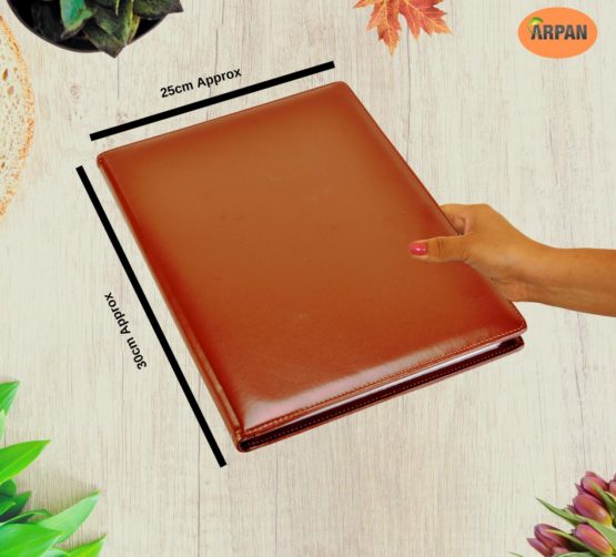 Arpan A4 Brown Professional Display Presentation Book 48 Pocket (96-Side) Portfolio Folder - Image 2