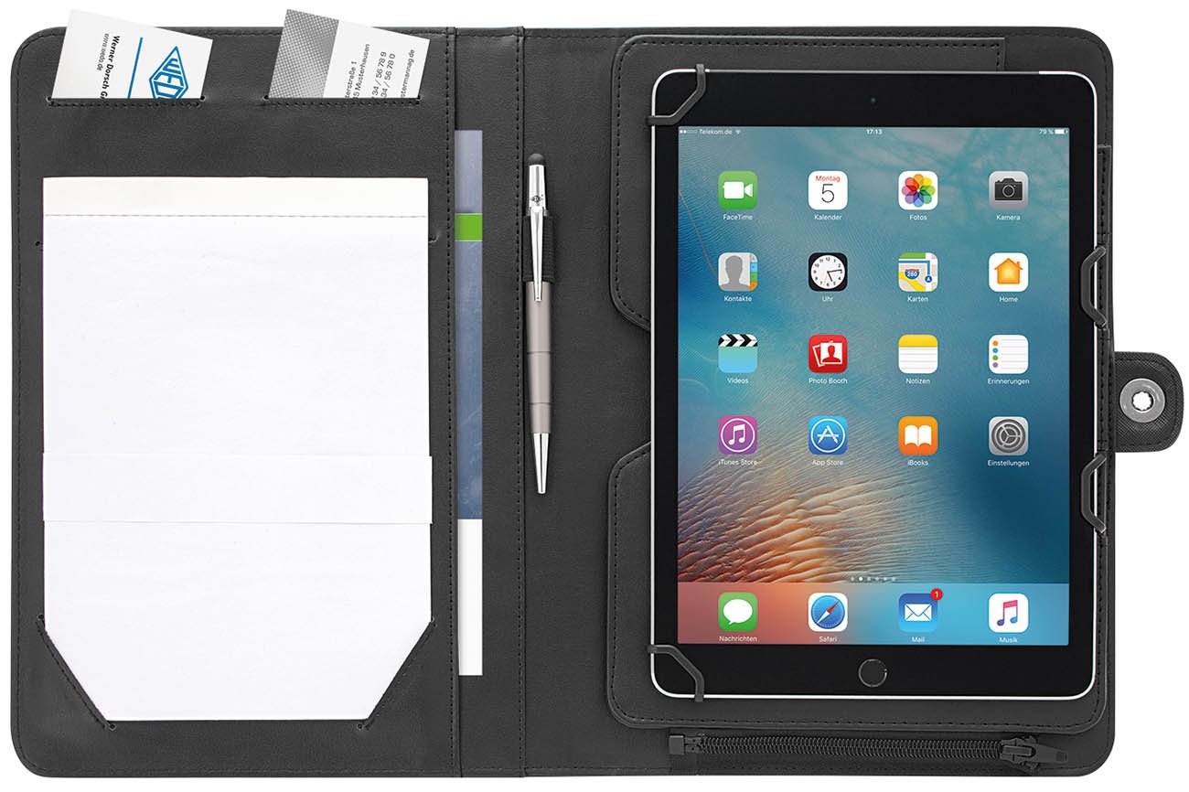 Wedo 58 6901 Accento Tablet-Organizer for 9.7/10.5-Inch Tablet, Black