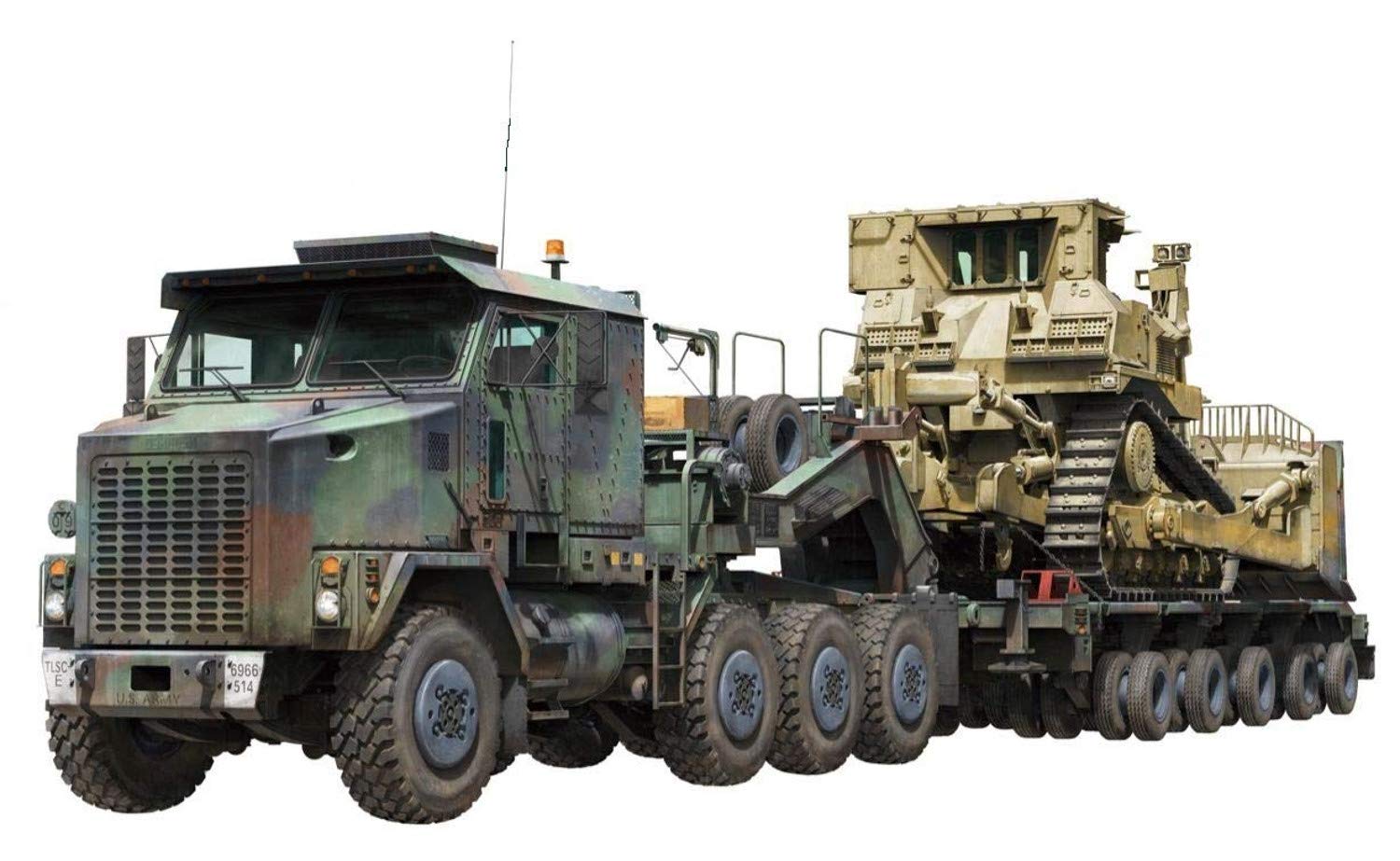 TAKOM TAK5002 1:72 M1070 Tank Transporter w/D9R Bulldozer, Multi-Colour, Multicoloured, 13 x 9 x 2 inches