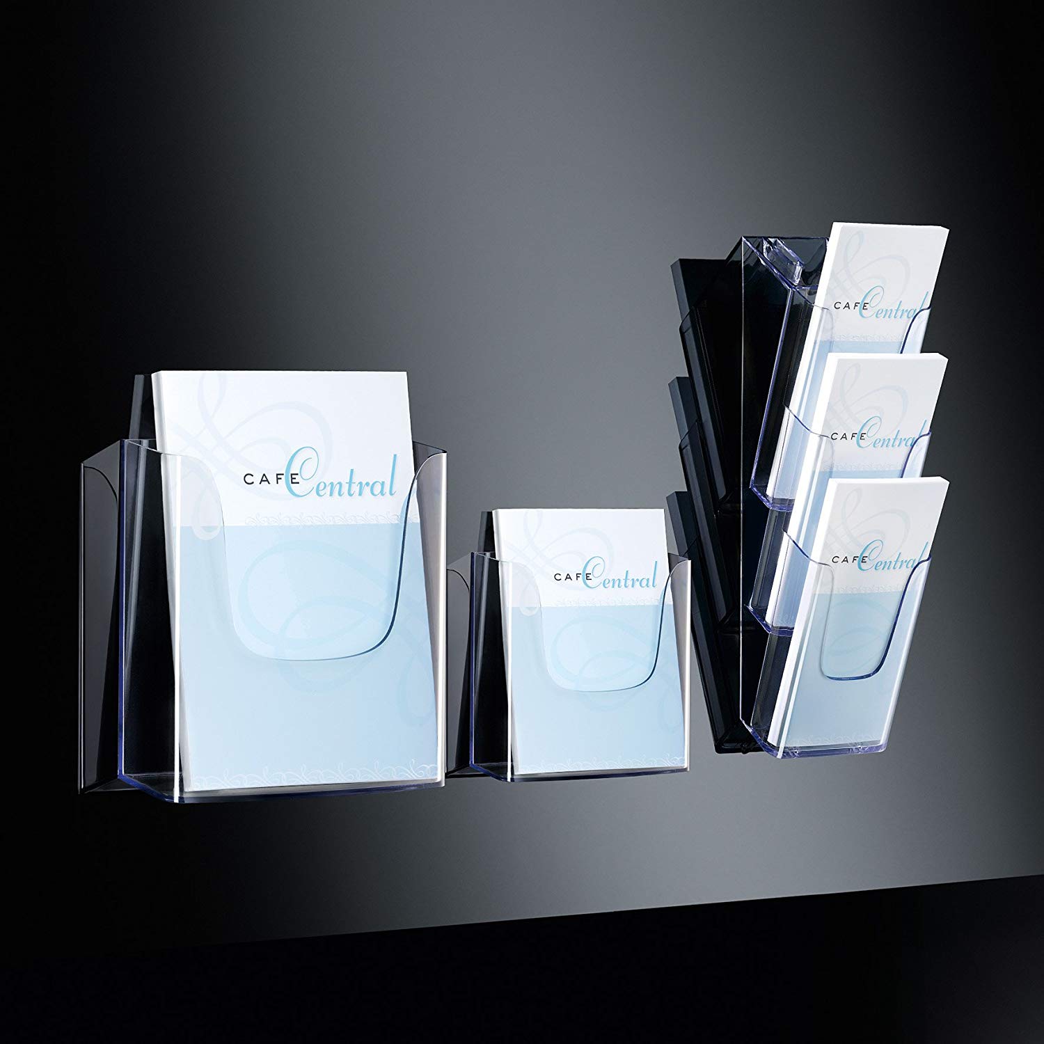 SIGEL LH115 Wall-Mounted Literature Holder, for A4, uv resistant acrylic, clear, 4 Pieces, Din A4, 4 pcs - Image 4