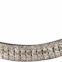 Cwell Equine Look U white clear crystal Browband Great Gift choice of 4 sizes Black