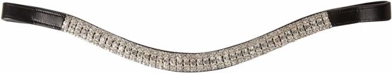 Cwell Equine Look U white clear crystal Browband Great Gift choice of 4 sizes Black