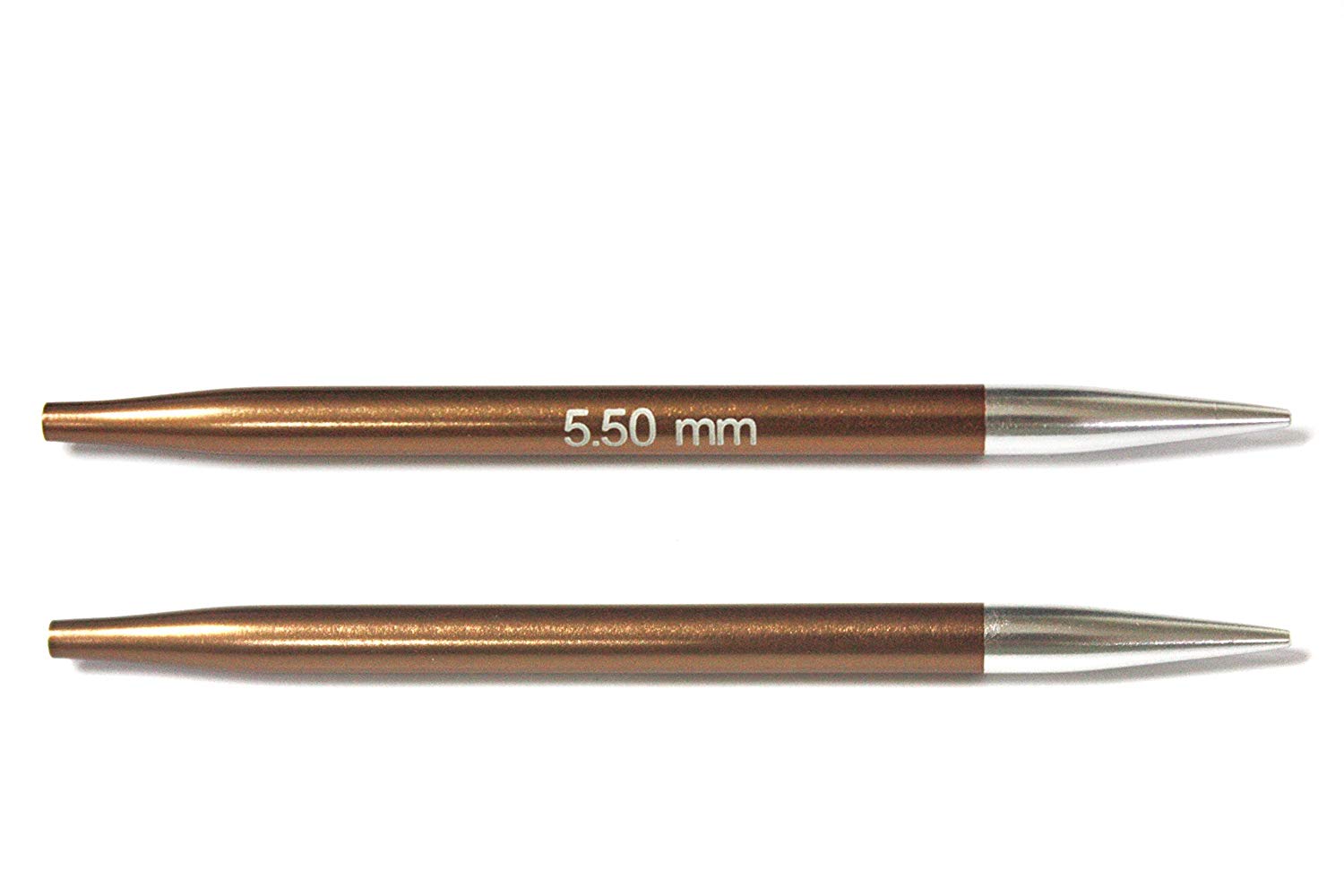 KnitPro Zing Interchangeable Circular Needles 4" (10cm), Sienna, 5.50mm
