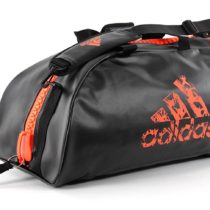 adidas Training 2-in-1 Sports Bag, Black/Orange, 31 x 62 x 31 cm