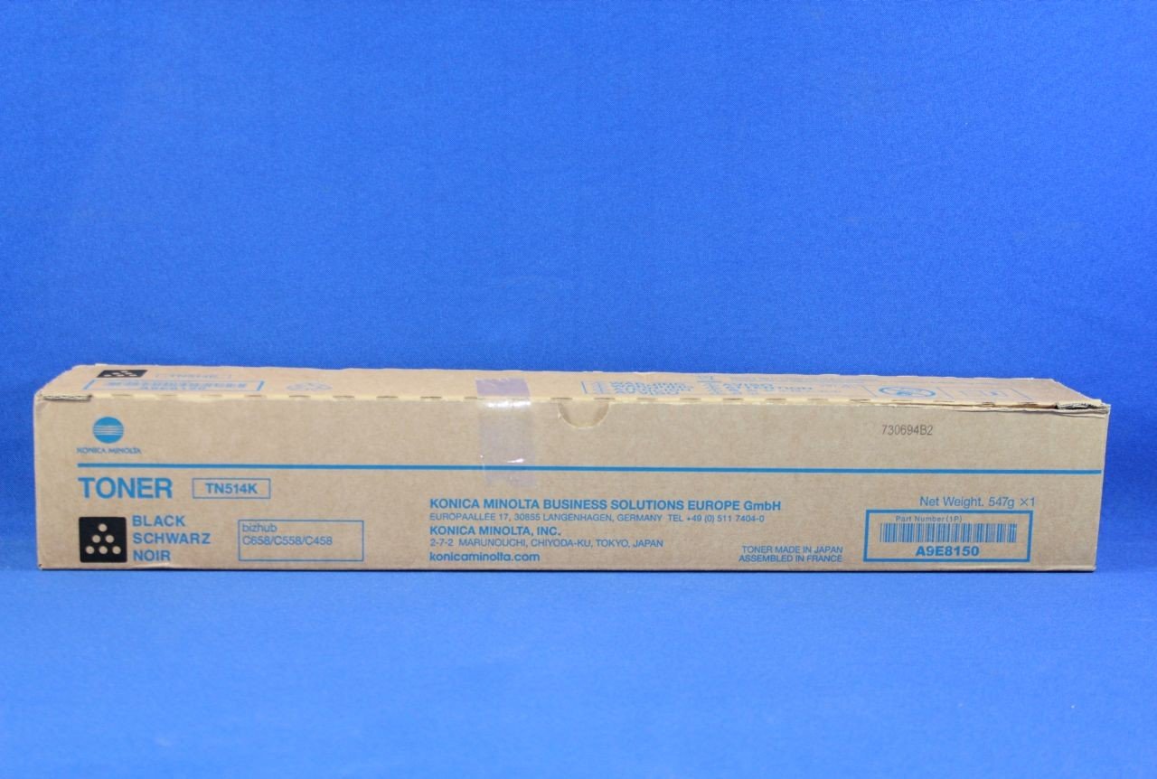 Konica Minolta TN-514K Black Toner and Laser Toner (Black, Konica Minolta, Konica Minolta Bizhub C458, C558!°C658, tn-514K
