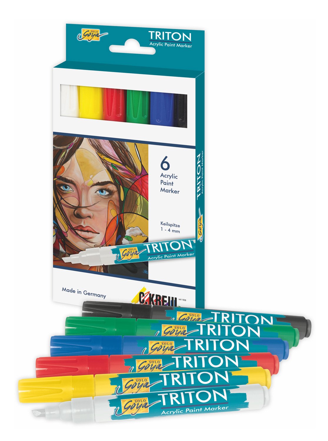 Kreul Pack of Pens, Red, 6 count (Pack of 1) - Image 2