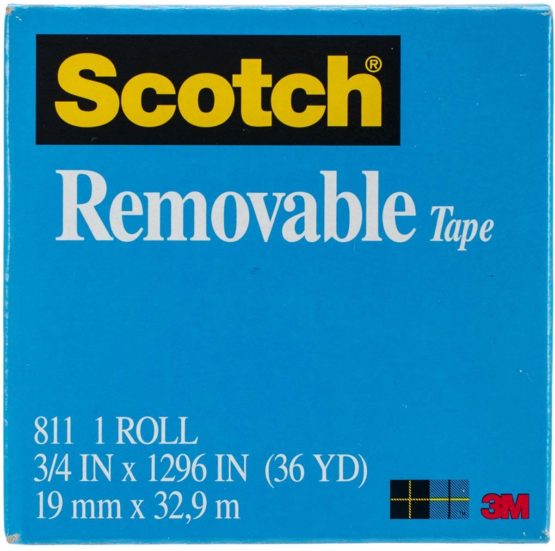 3M Scotch Removable Tape, 3/4 X 1,296-Inches, 1-Inch Core (811), Acrylic, Multicolour, 2.75x2.75x1 cm - Image 3