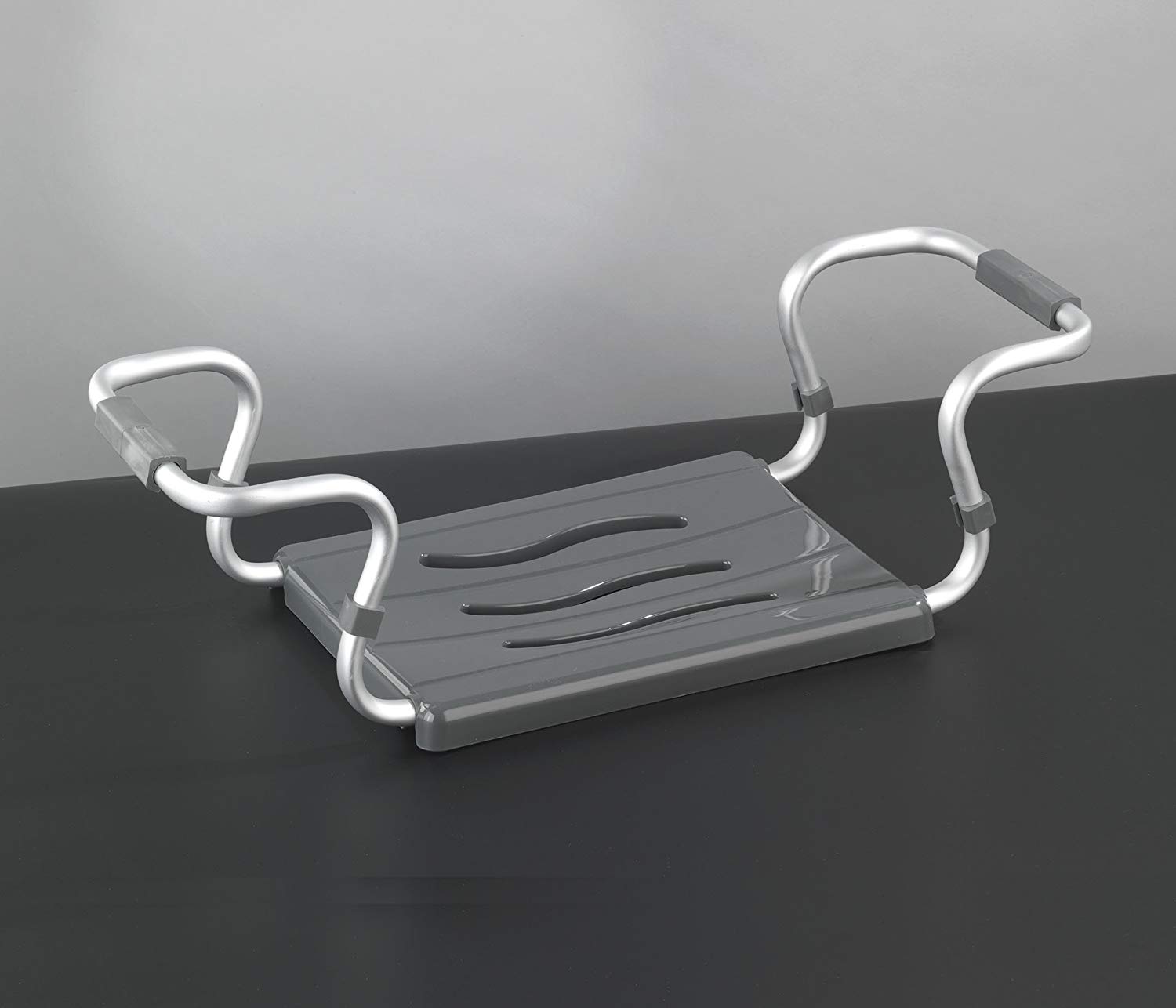 Maximex 73392500 Bathtub-seat Secura Anthracite-extendable, 150 kg Load-Bearing Capacity, Metal-Aluminium, 55-65 x 18 x 26 cm, Silver - Image 2