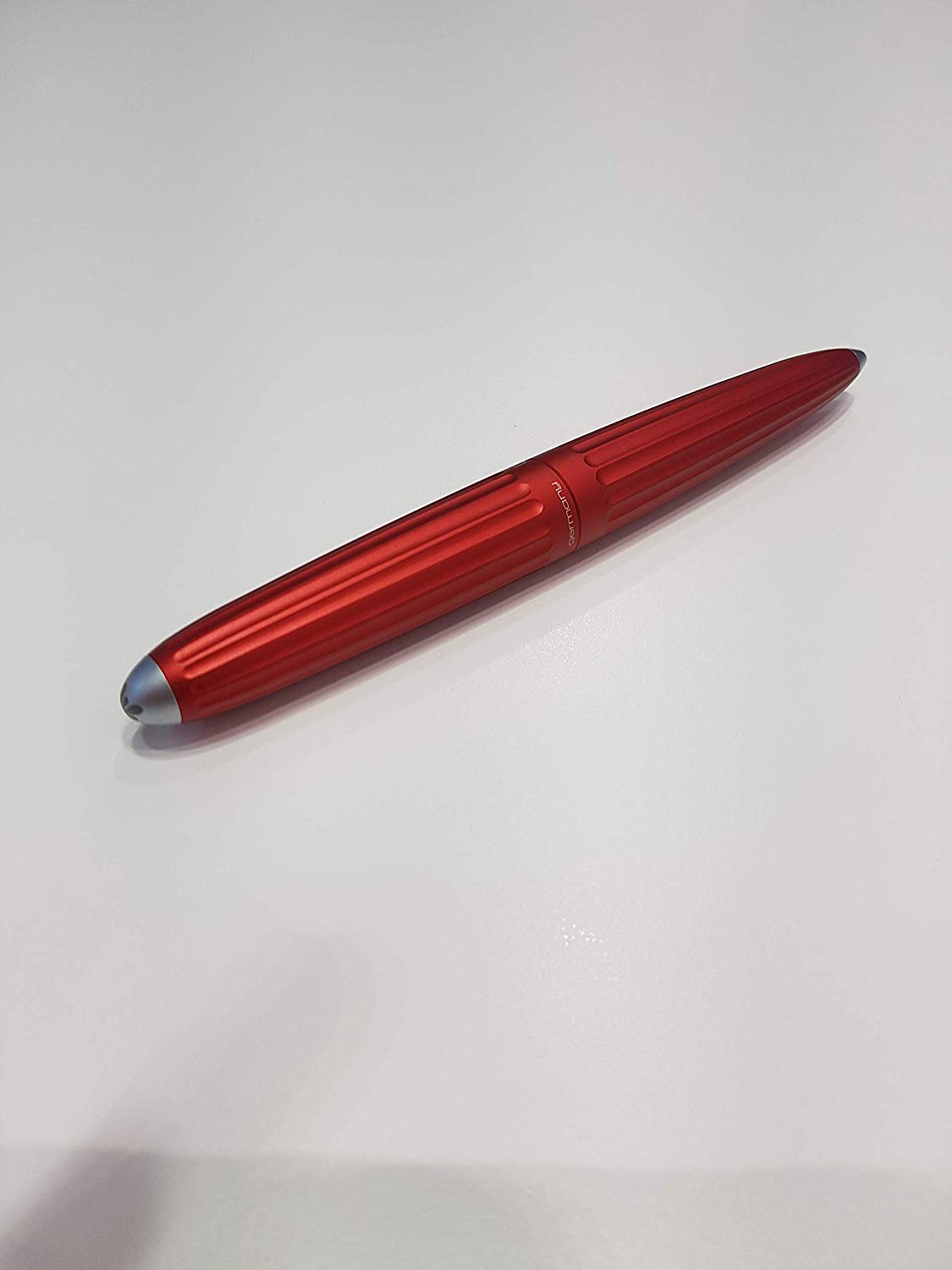 Diplomat - Aero - Fountain Pen in Stainless Steel - Medium - Burned Red - Resistant and Elegant - High End - 5 Years Warranty - Image 3