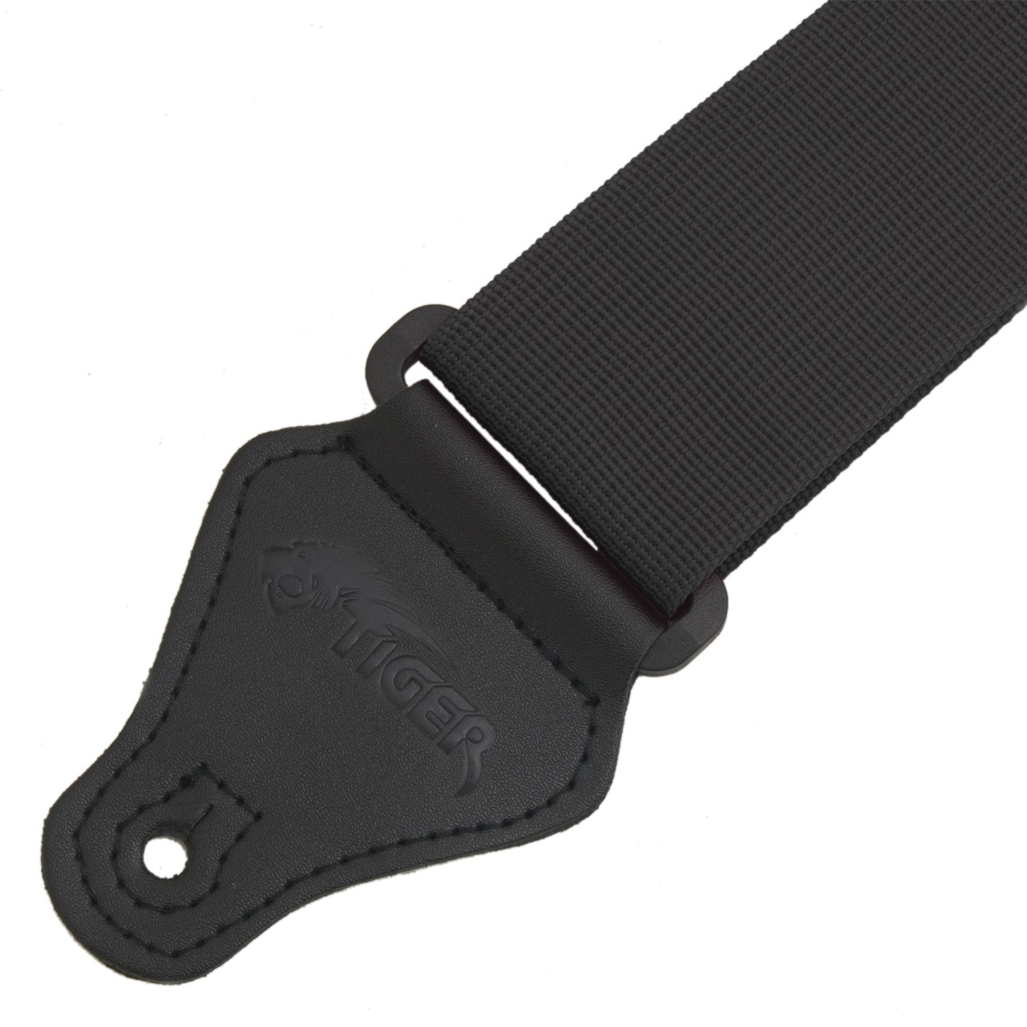 TIGER STP2-BK Nylon Guitar Strap for Acoustic Classical, Electric and Bass Guitars Black - Image 2