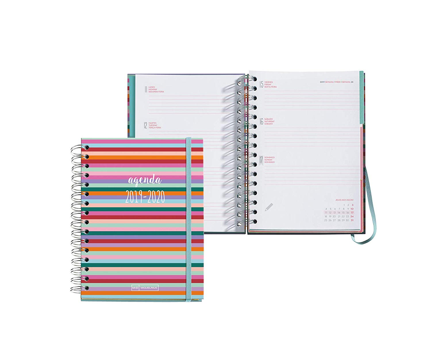 Miquelrius - Academic Diary 2019-2020 Week to View Spanish 155 x 215 mm, Malabar