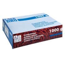 5 Star 822523 Elastic Bands in Cardboard Box 1000 g 80 x 4 mm Red