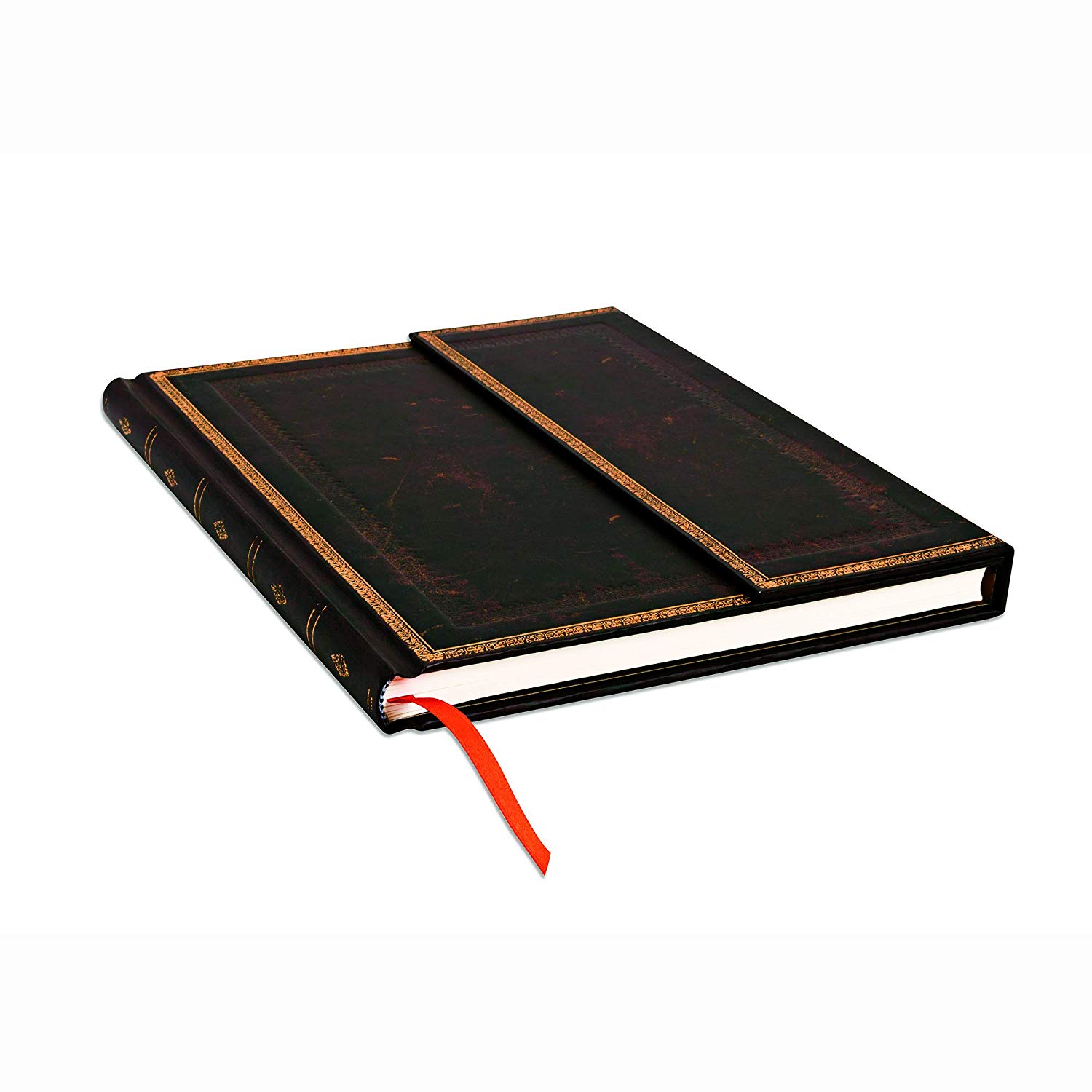 Paperblanks Old Leather Moroccan Ultra Notebook with Lined Pages - Black - Image 2
