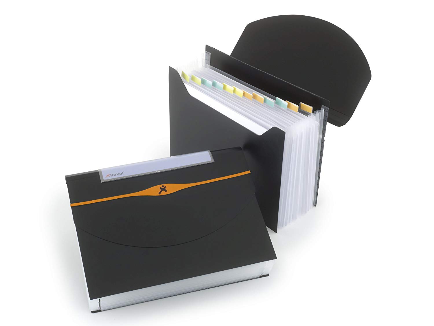 Rexel Optima Expander File, 13-Part, 500 Sheet Capacity, A4 Size - Black - Image 3
