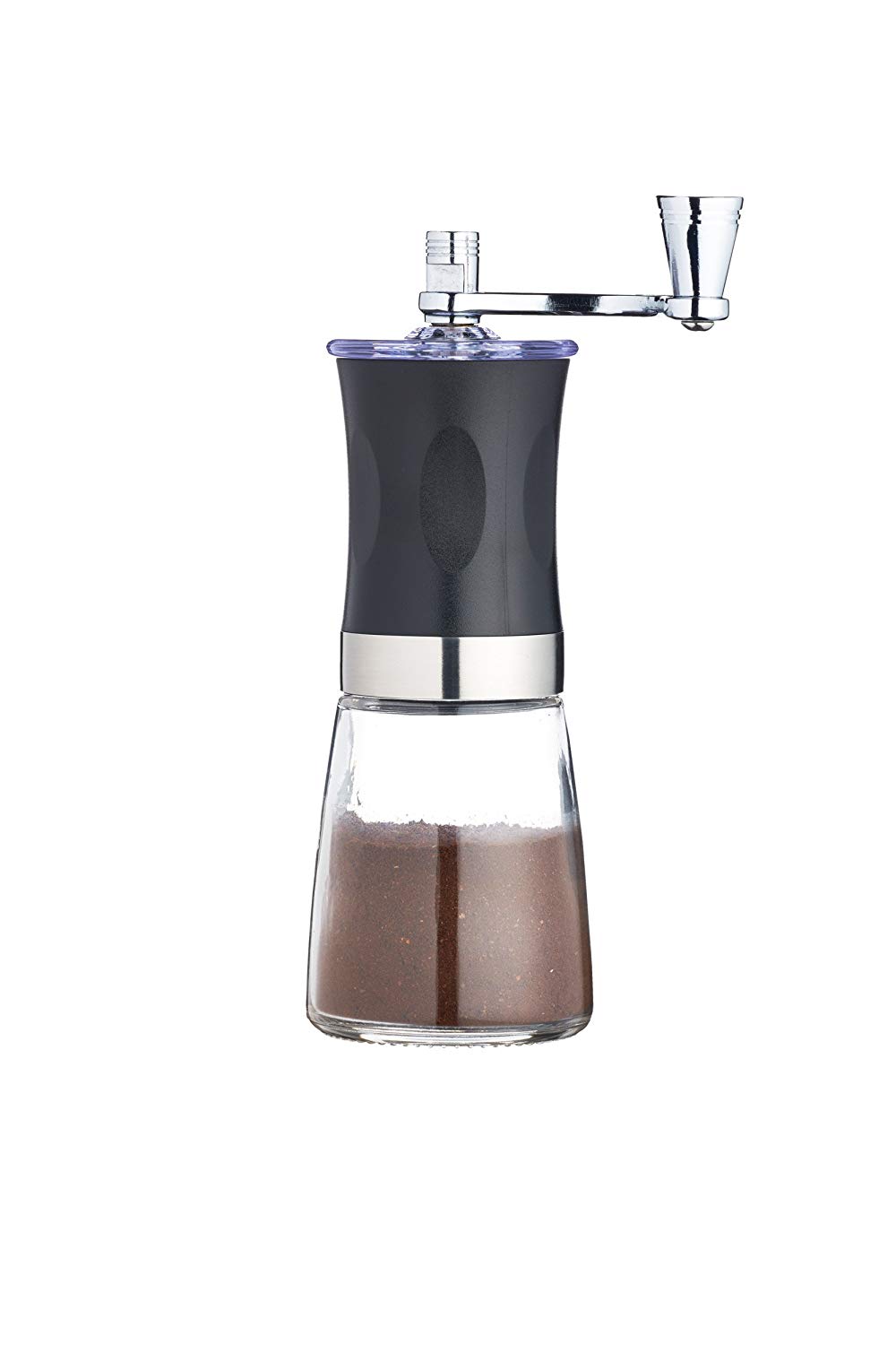 KitchenCraft Le'Xpress Adjustable Manual Coffee Grinder, 8 x 18 cm (3" x 7"), Black