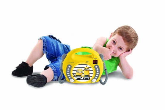 Lexibook RCDK100DES Universal Despicable Me Minions CD Player with 2 Microphones, Headphones Jack, Battery-Operated - Image 2