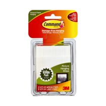 3M Command Picture Hanging Strips – Removable Hanging Strips for Large Picture Frames – Value Pack - 4 Pairs (Medium), 8 Pairs (Large)